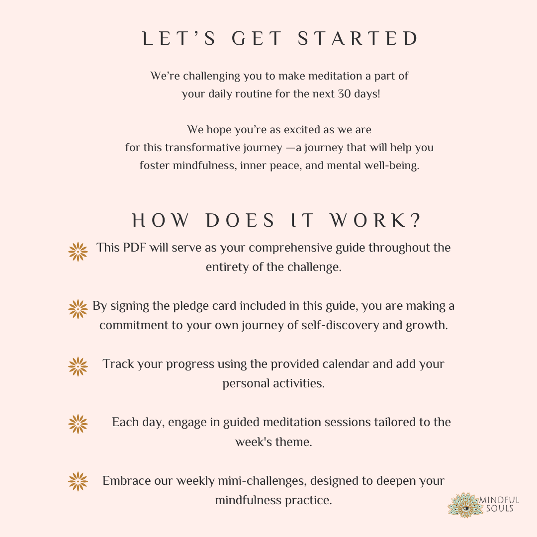 30-Day Printable Meditation Challenge Guide - Image 3