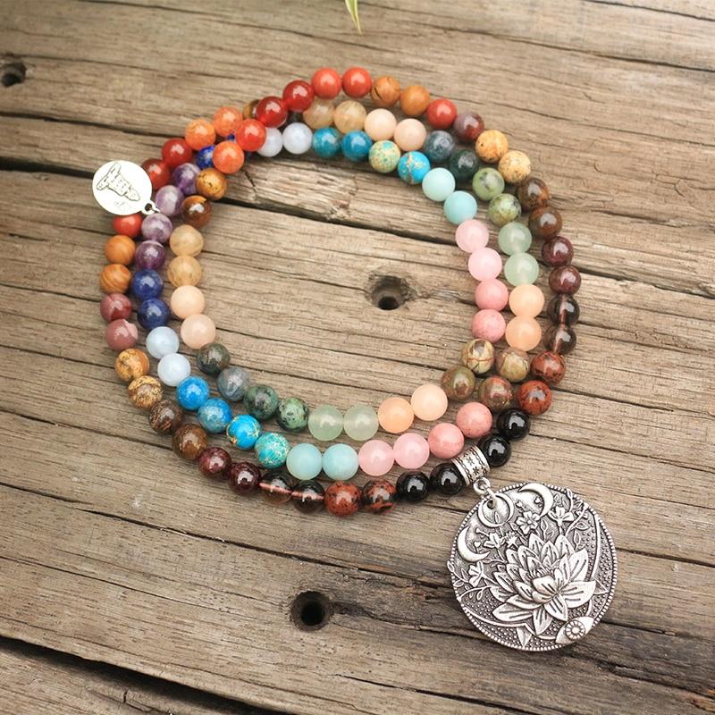7 Chakra Gemstone Mala Bead - Image 6