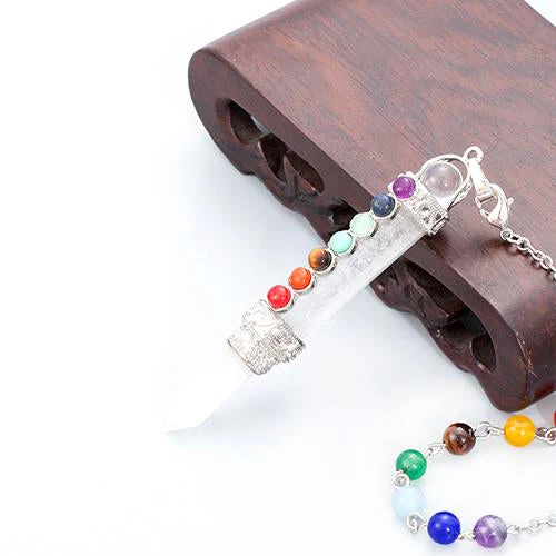 7 Chakra Wand Crystal Pendulum - Image 10