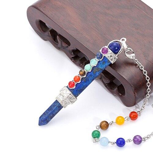 7 Chakra Wand Crystal Pendulum - Image 9