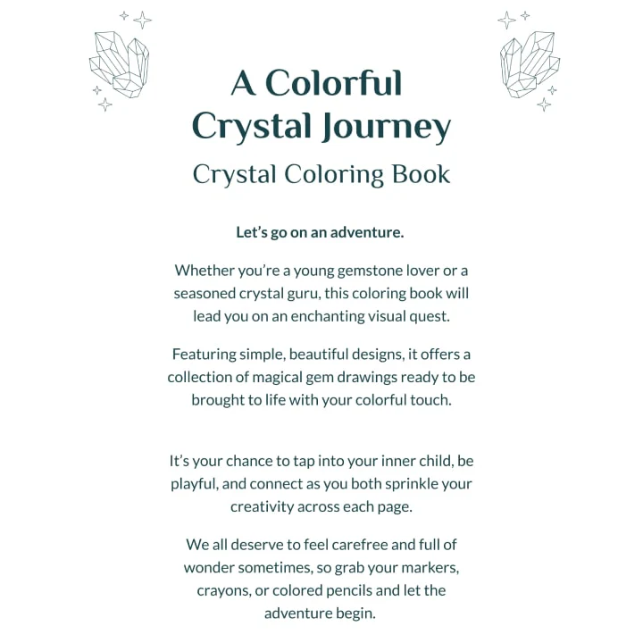 A Colorful Crystal Journey | Crystal Coloring Book - Image 3