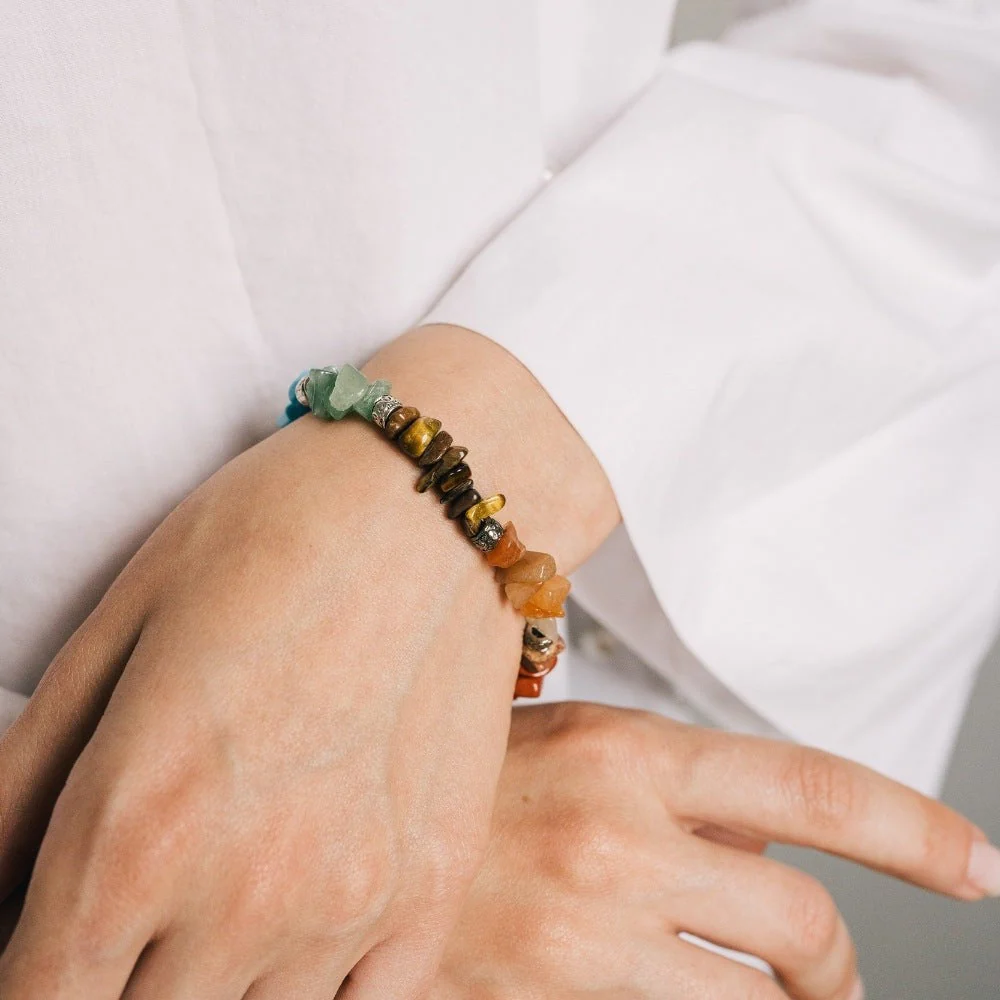 7 Chakra Gemstone Adjustable Bracelet - Image 2