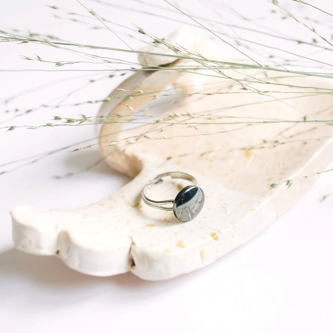 Adjustable Hematite Crystal Ring - Image 5