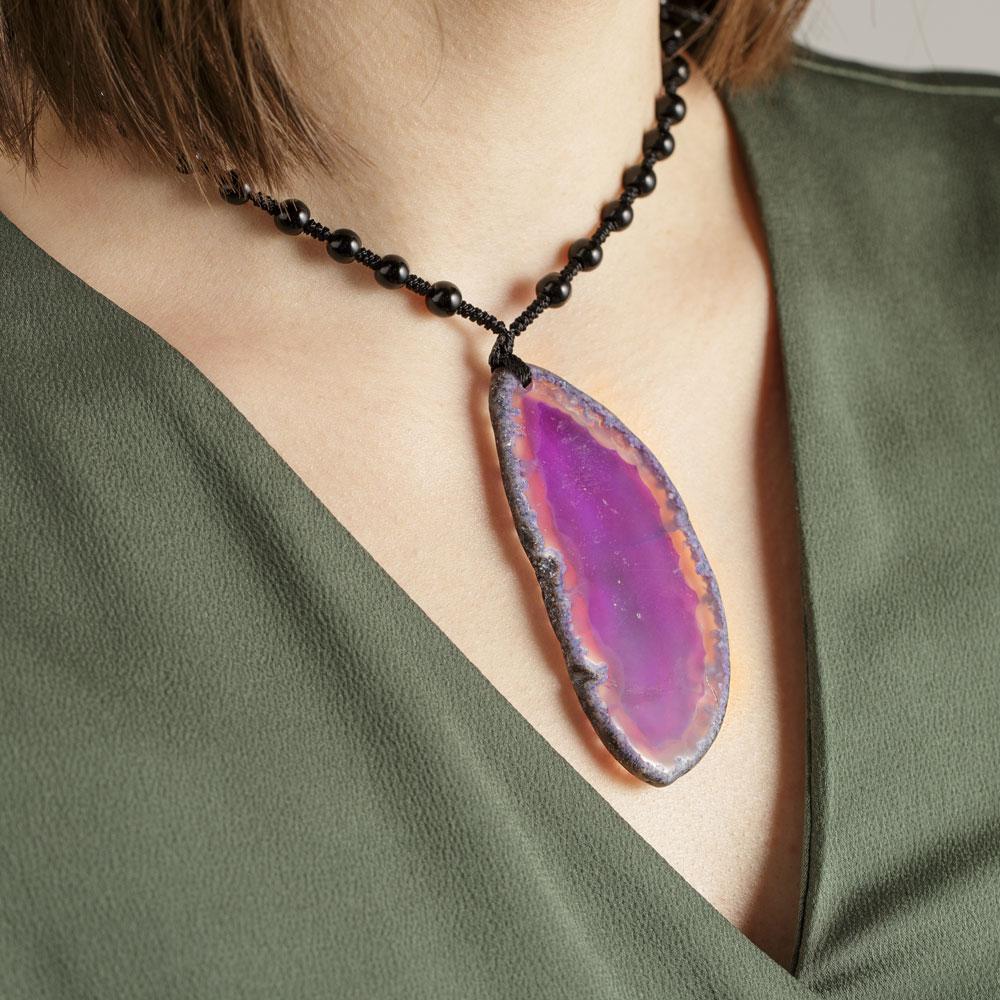 Agate Slice Necklace - Image 3
