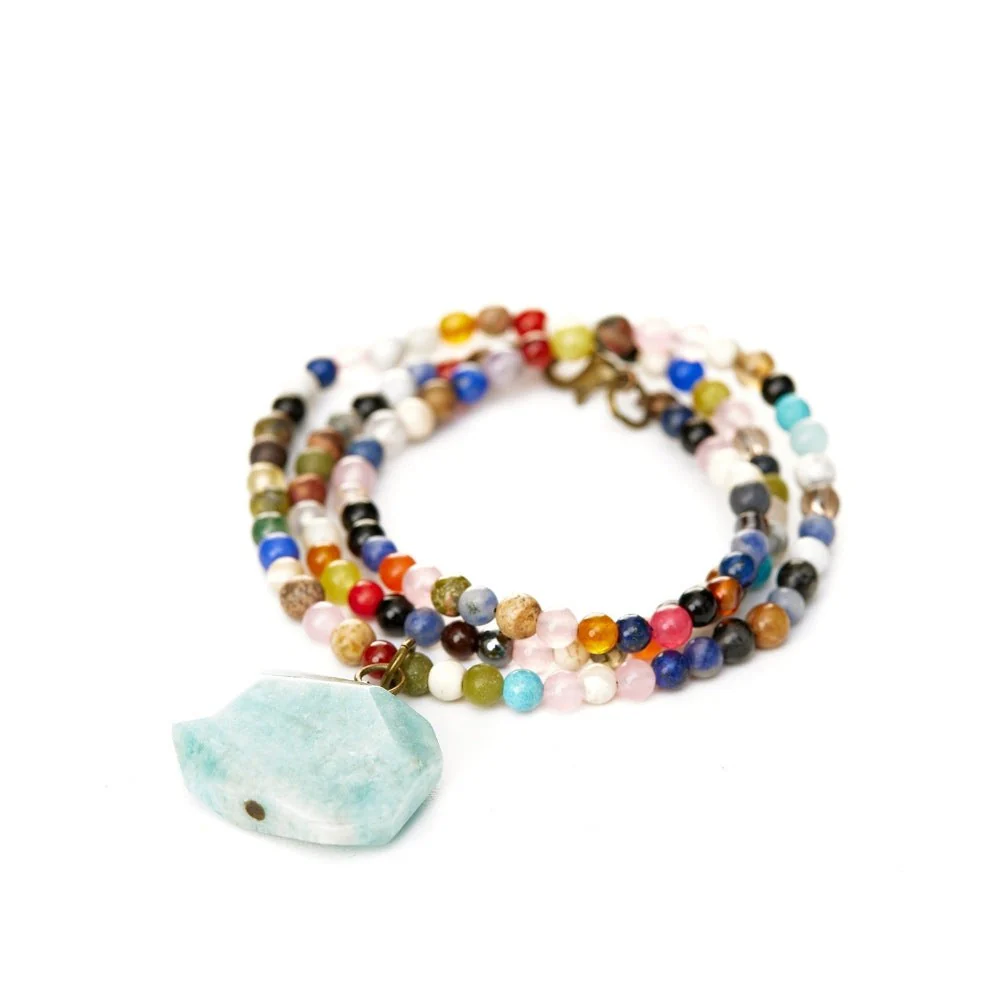 Amazonite Gemstone Choker Necklace - Image 4