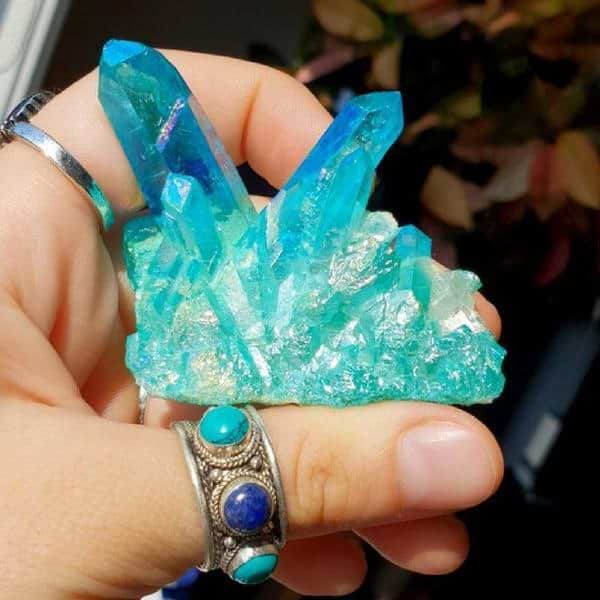 Angel Aura Quartz Crystal Cluster - Image 8
