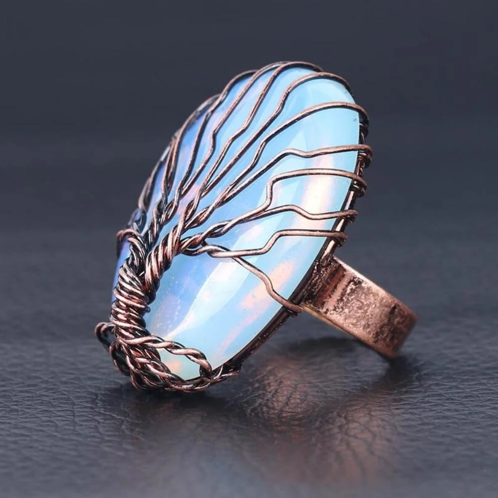 Artisanal Stone Tree Ring - Image 2