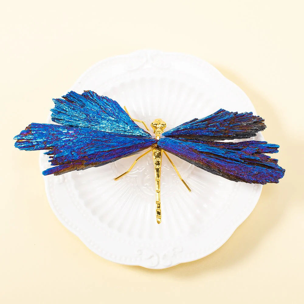 Aura Tourmaline Kyanite Dragonfly Figurine - Image 6