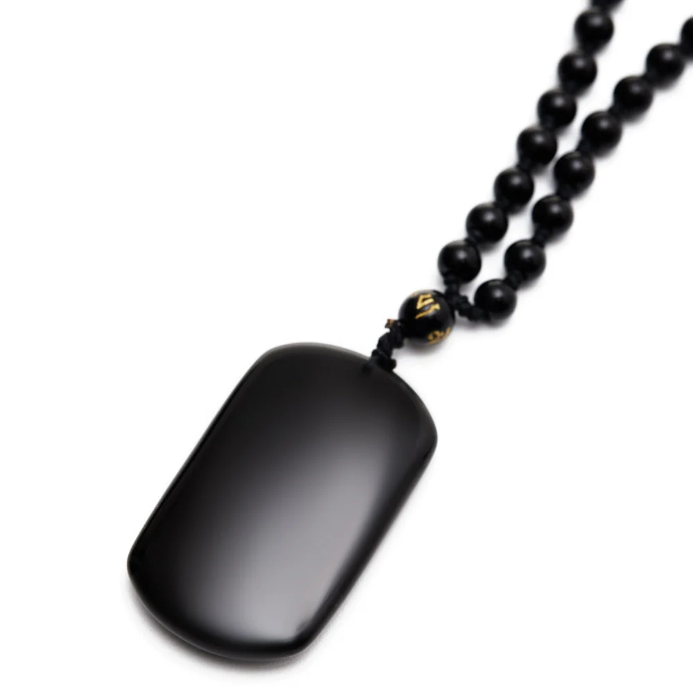 Black Obsidian Beads Protection Necklace - Image 4