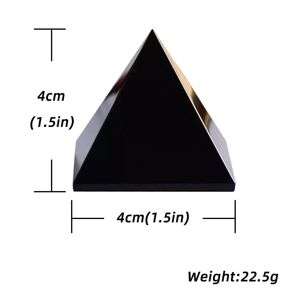 Black Obsidian Crystal Protection Pyramid - Image 4