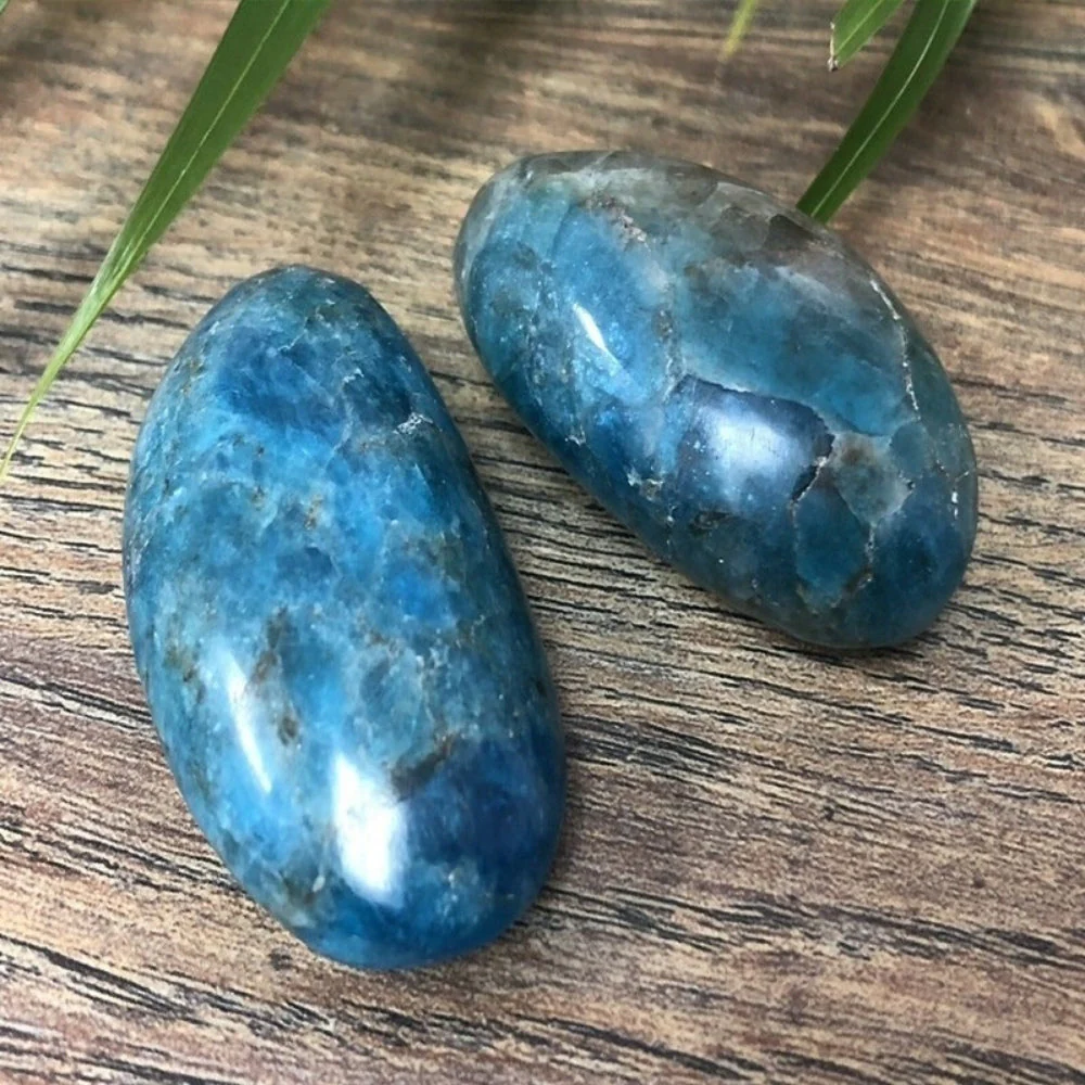 Blue Apatite Palm Stone - Image 4
