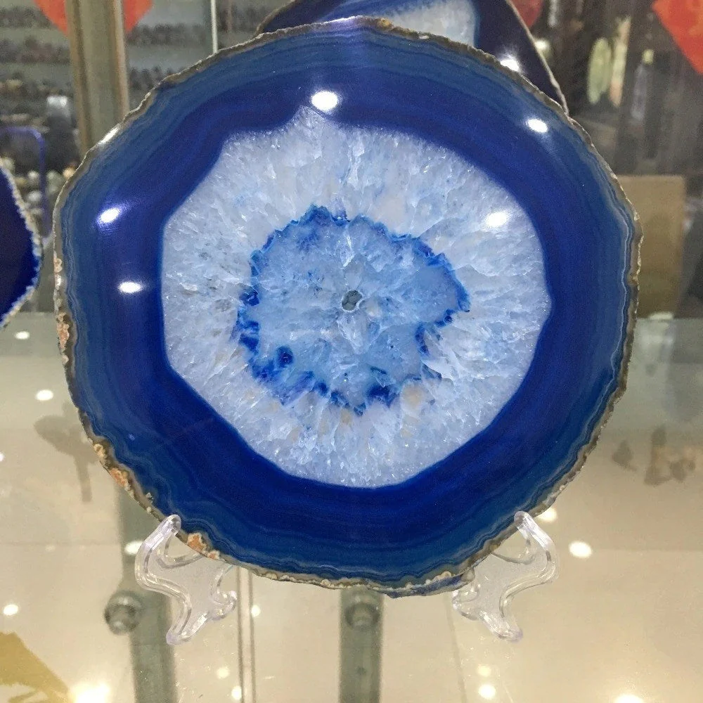 Blue Lace Agate Crystal Slice - Image 5