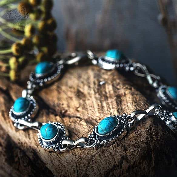 Bohemian Turquoise Anklet - Image 5