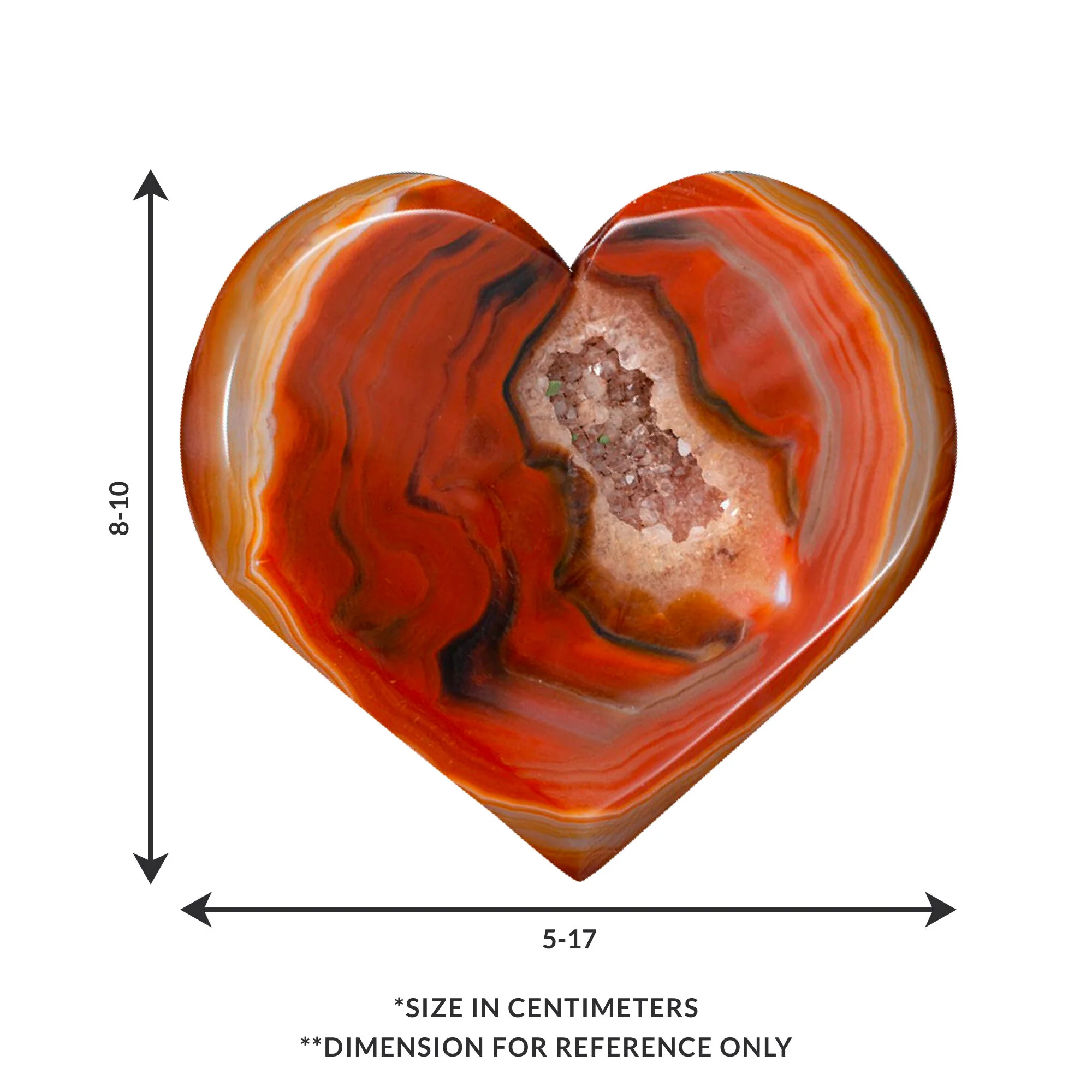 Carnelian Crystal Heart Cluster - Image 3