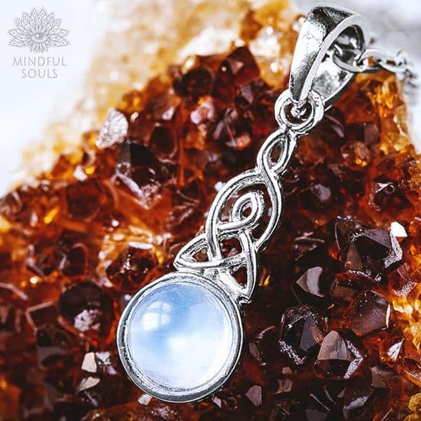 Celtic Knot Moonstone Necklace - Image 3
