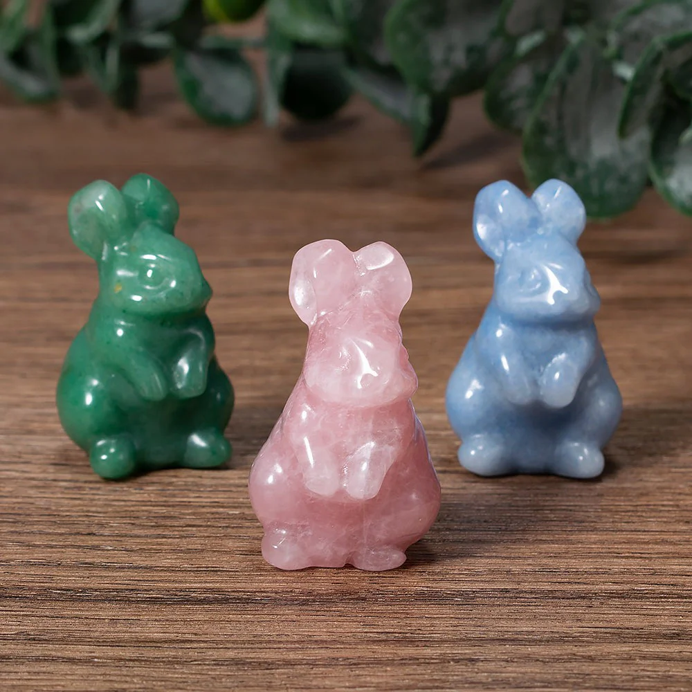 Charming Easter Bunny Crystal Figurine - Image 3