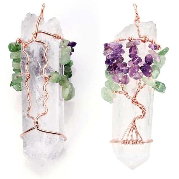 Clear Quartz Gem Tree Necklace - Image 4