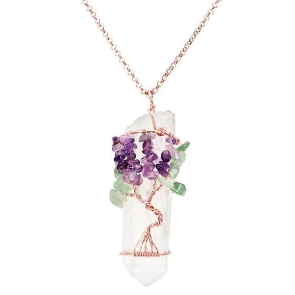Clear Quartz Gem Tree Necklace - Image 5