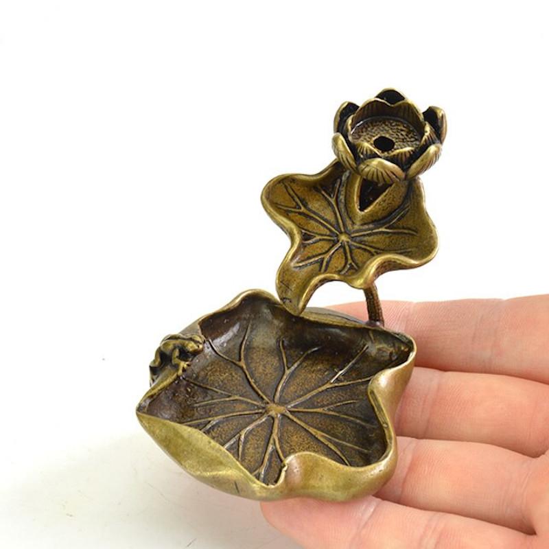 Copper Lotus Backflow Incense Burner - Image 4