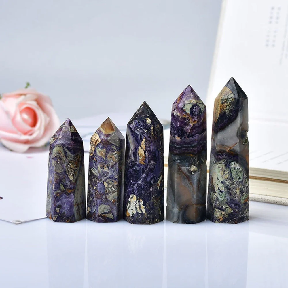 Cosmic Patterns Calcite Crystal Point - Image 3
