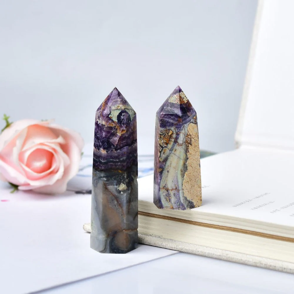 Cosmic Patterns Calcite Crystal Point - Image 4
