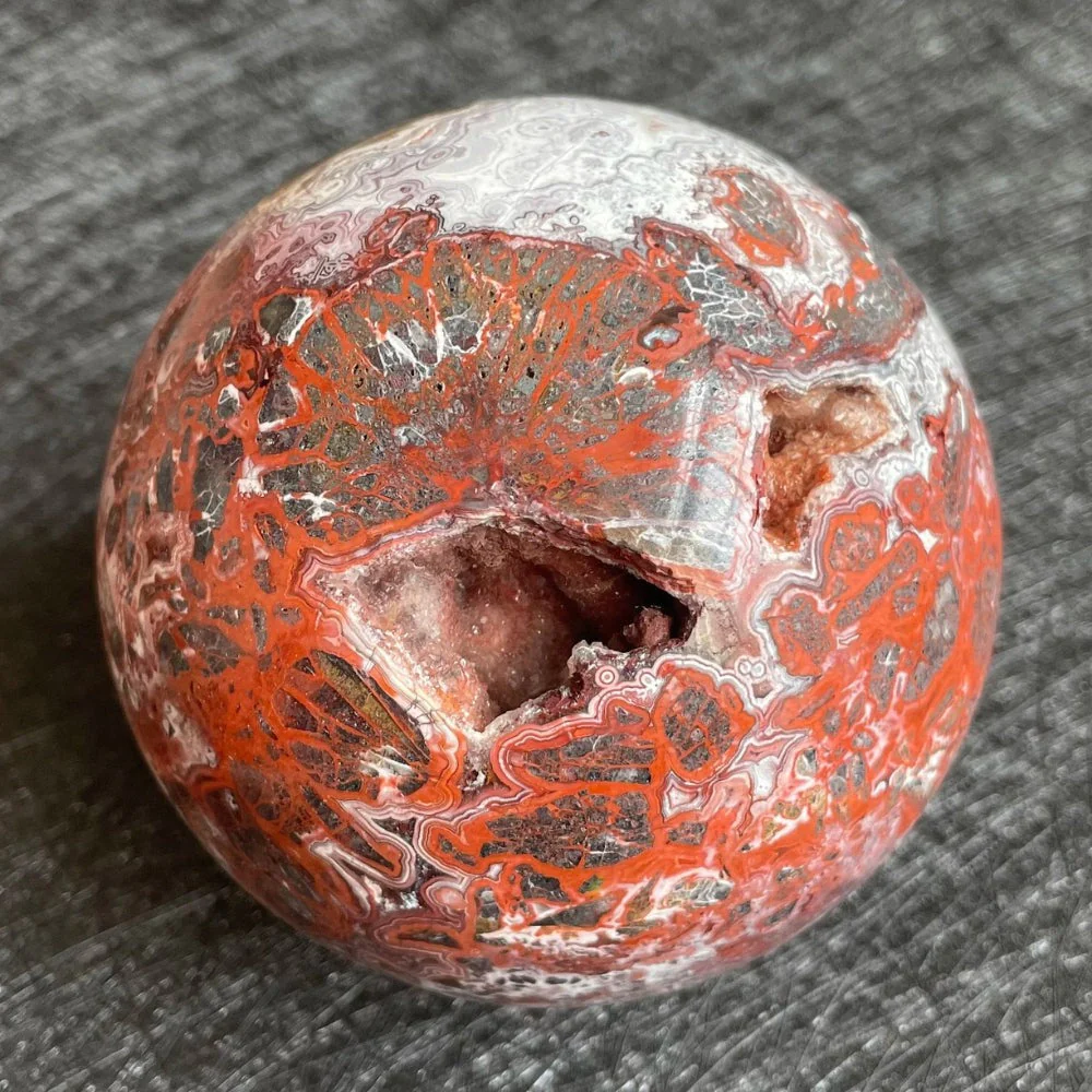 Crazy Lace Agate Crystal Ball - Image 2