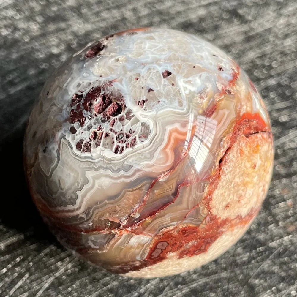 Crazy Lace Agate Crystal Ball - Image 7