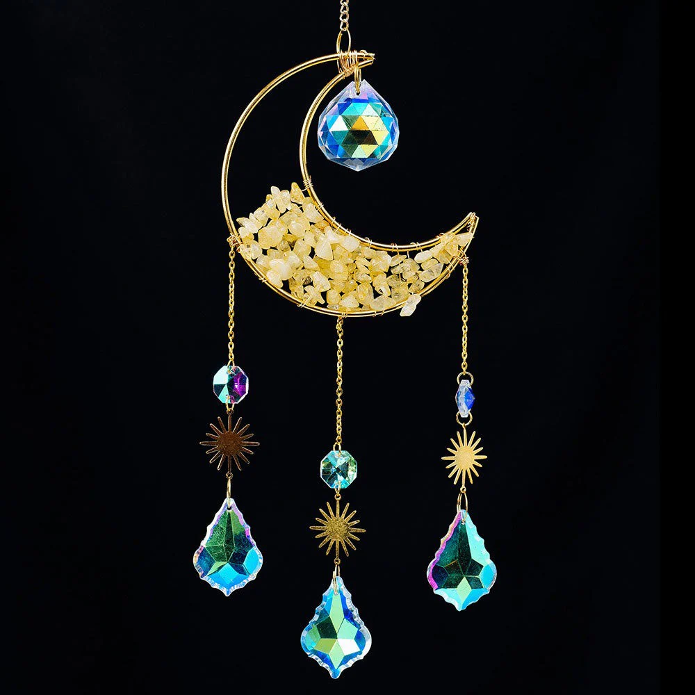 Crescent Moon Gemstones Wind Chime - Image 11