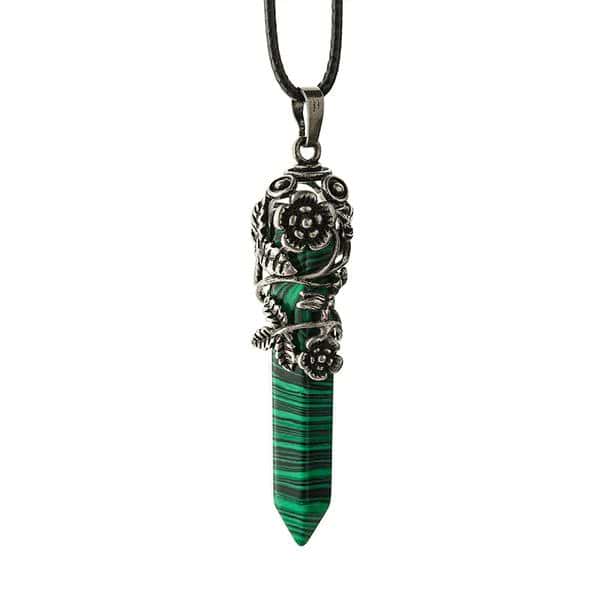 Crystal Flower Hexagon Necklace - Image 12