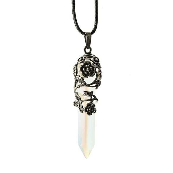 Crystal Flower Hexagon Necklace - Image 15
