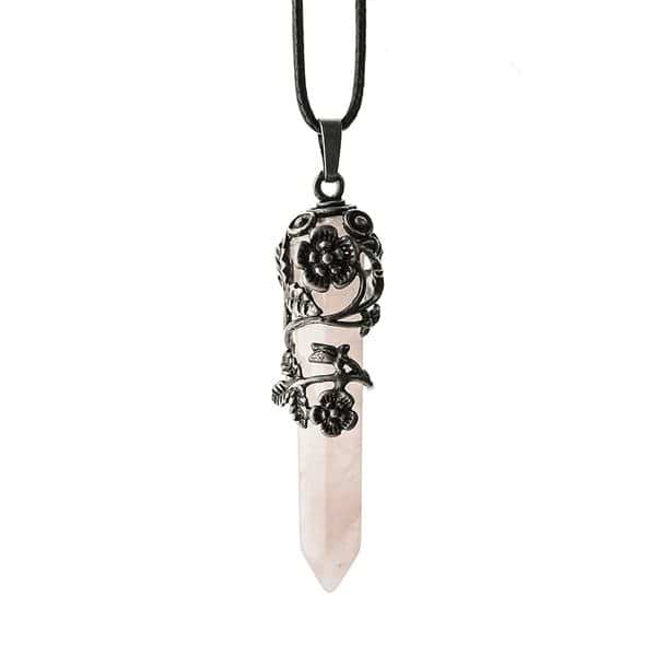 Crystal Flower Hexagon Necklace - Image 7
