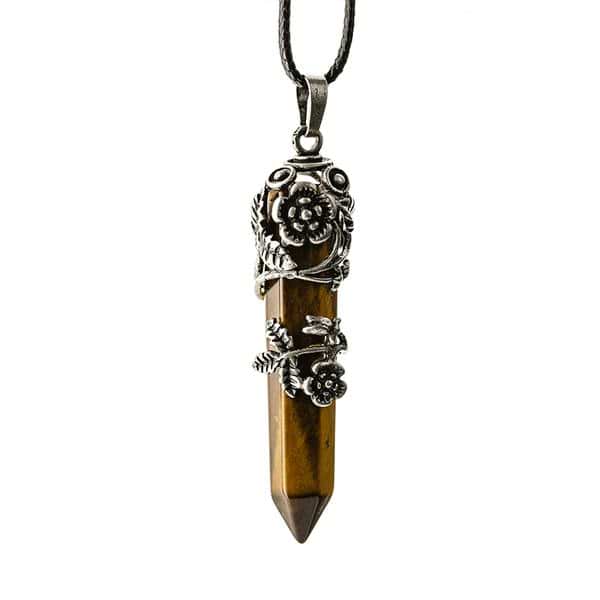 Crystal Flower Hexagon Necklace - Image 8