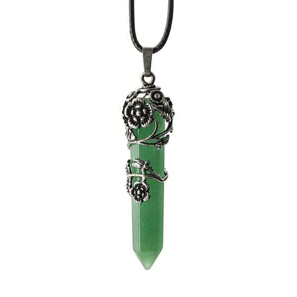 Crystal Flower Hexagon Necklace - Image 9