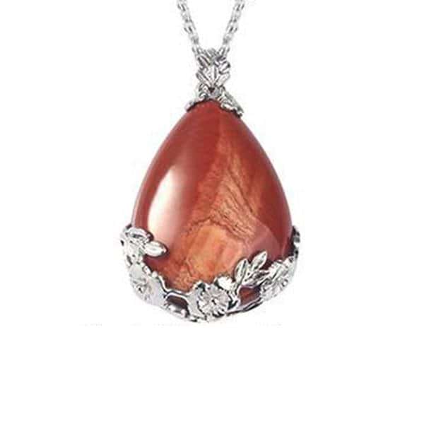 Flower Crystal Teardrop Necklace - Image 18