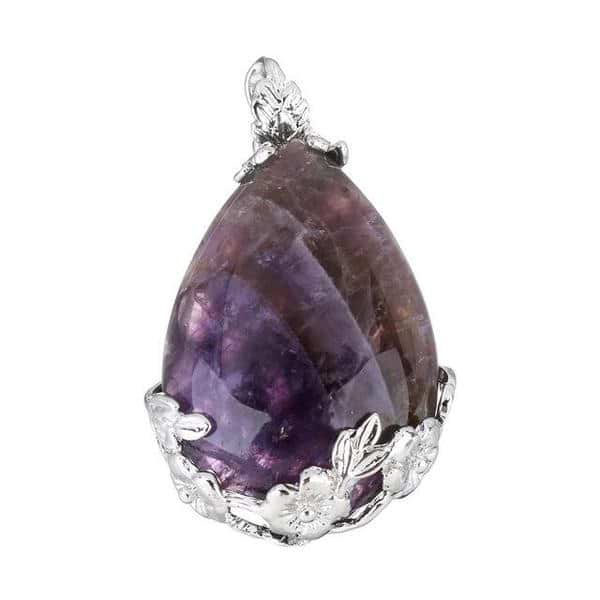 Flower Crystal Teardrop Necklace - Image 6