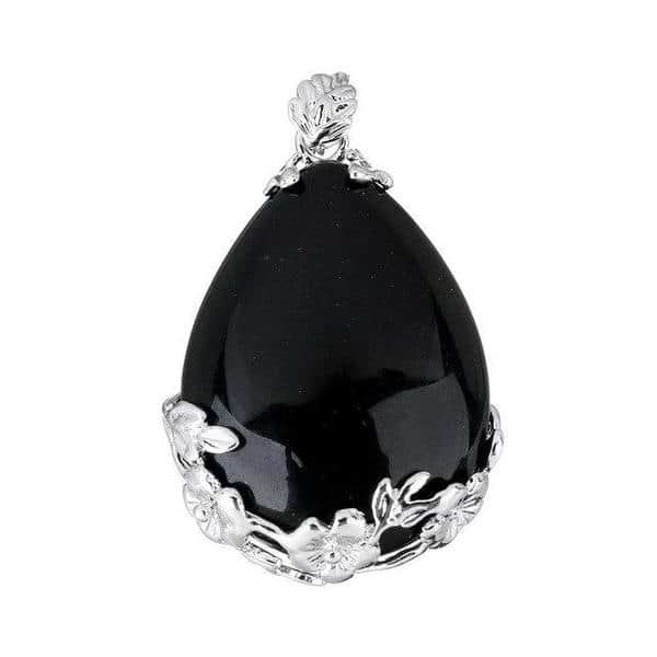 Flower Crystal Teardrop Necklace - Image 7