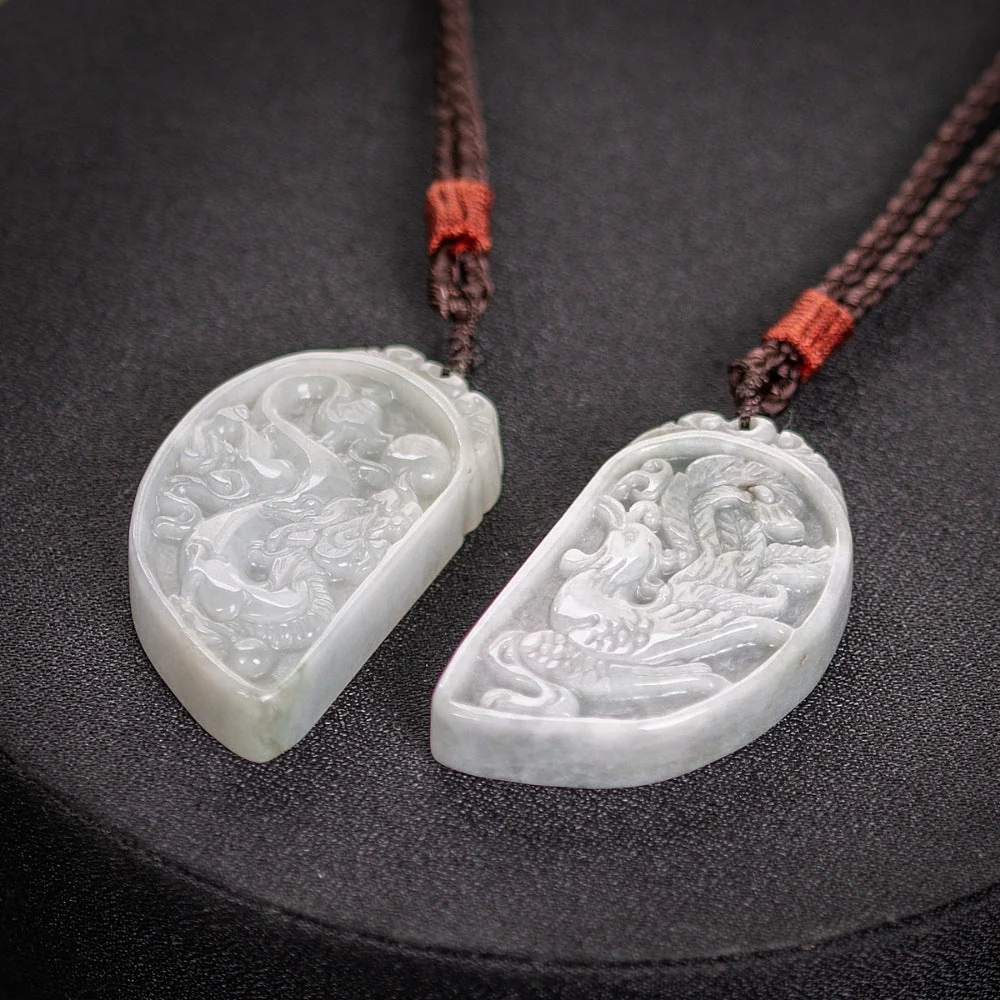 Crystal Jade Couple Matching Necklaces - Image 2