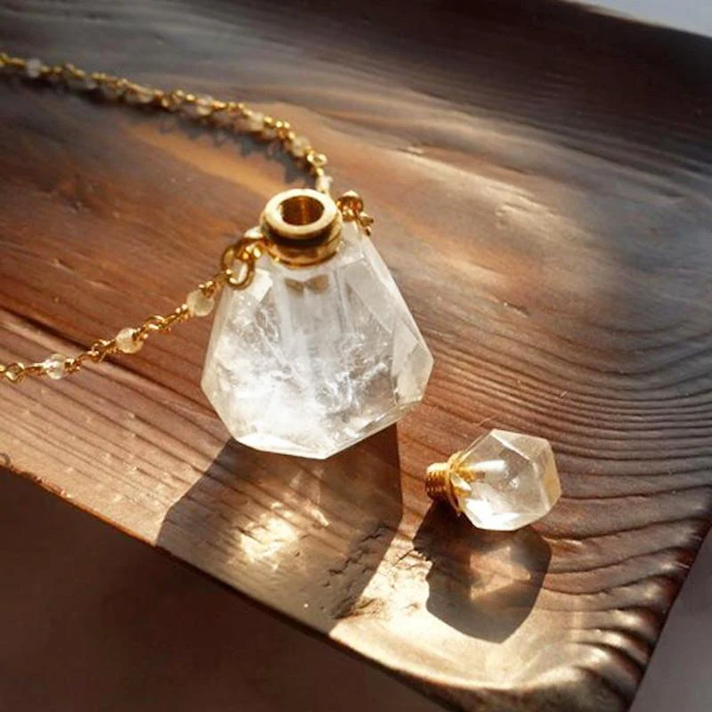 Crystal Perfume Bottle Necklace - Image 7