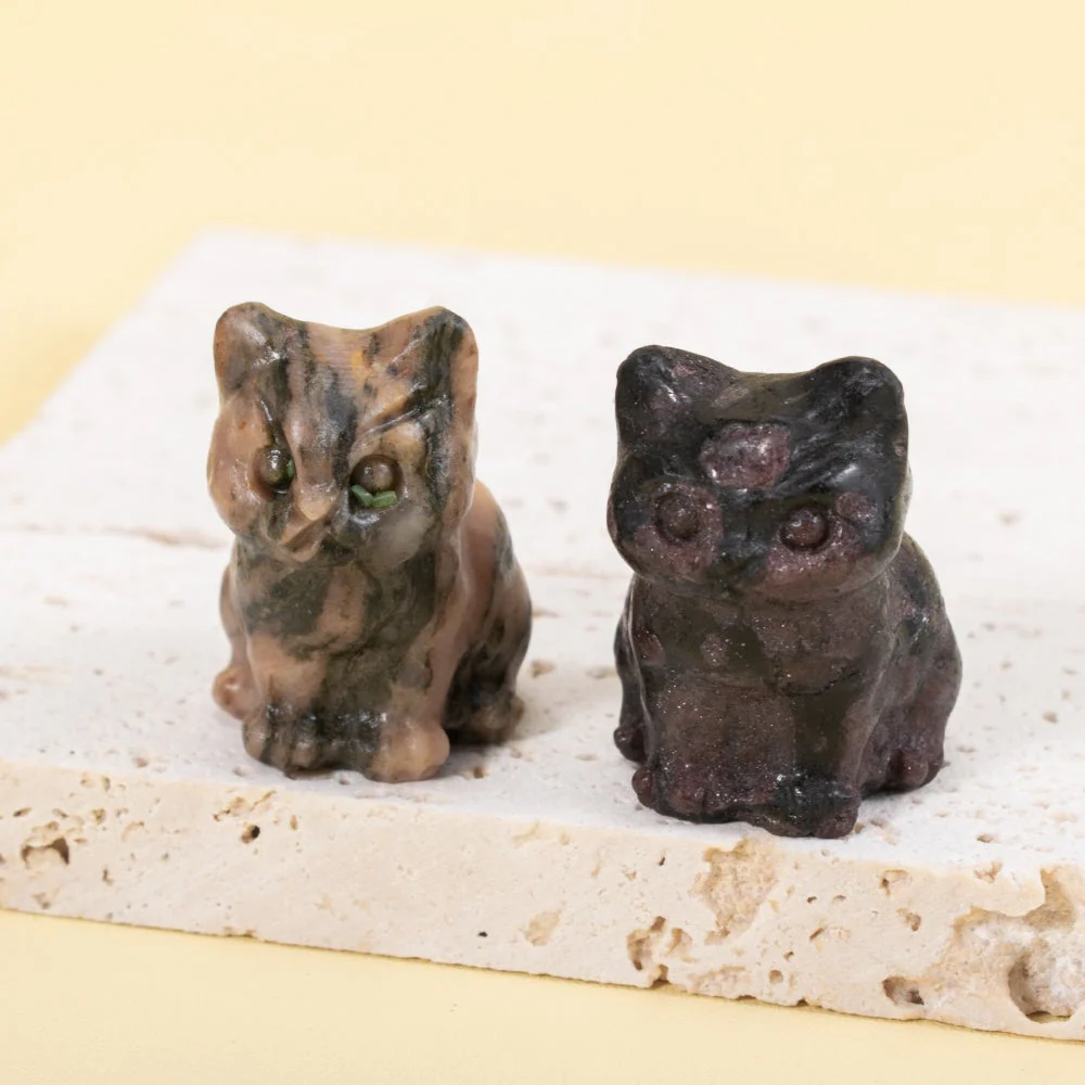 Cute Kitten Gemstone Figurine - Image 2