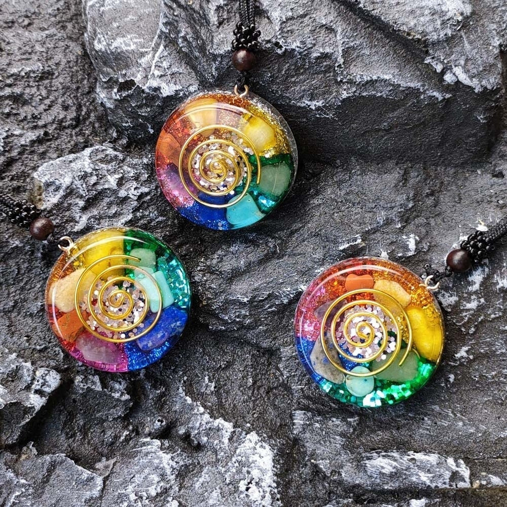 Chakra Talisman with Orgonite Pendant – Control How You React to Life - Image 3