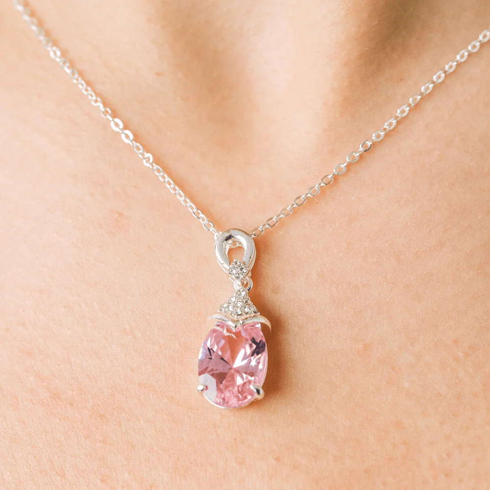 Aquamarine Drop Necklace - Image 2