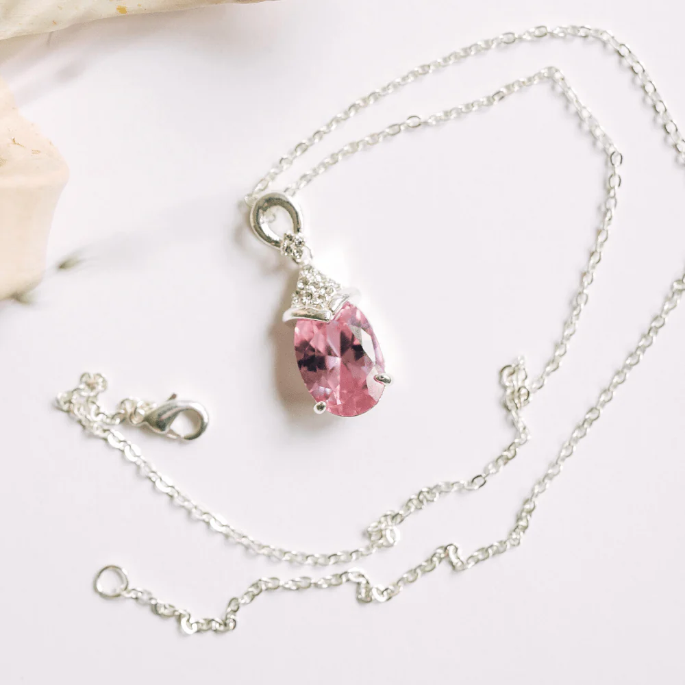 Aquamarine Drop Necklace - Image 3