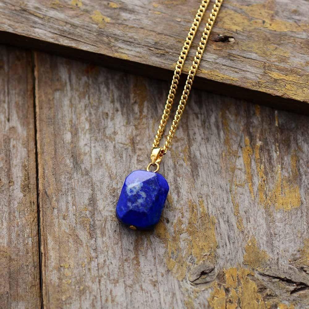 Elegant Lapis Lazuli Crystal Necklace - Image 2