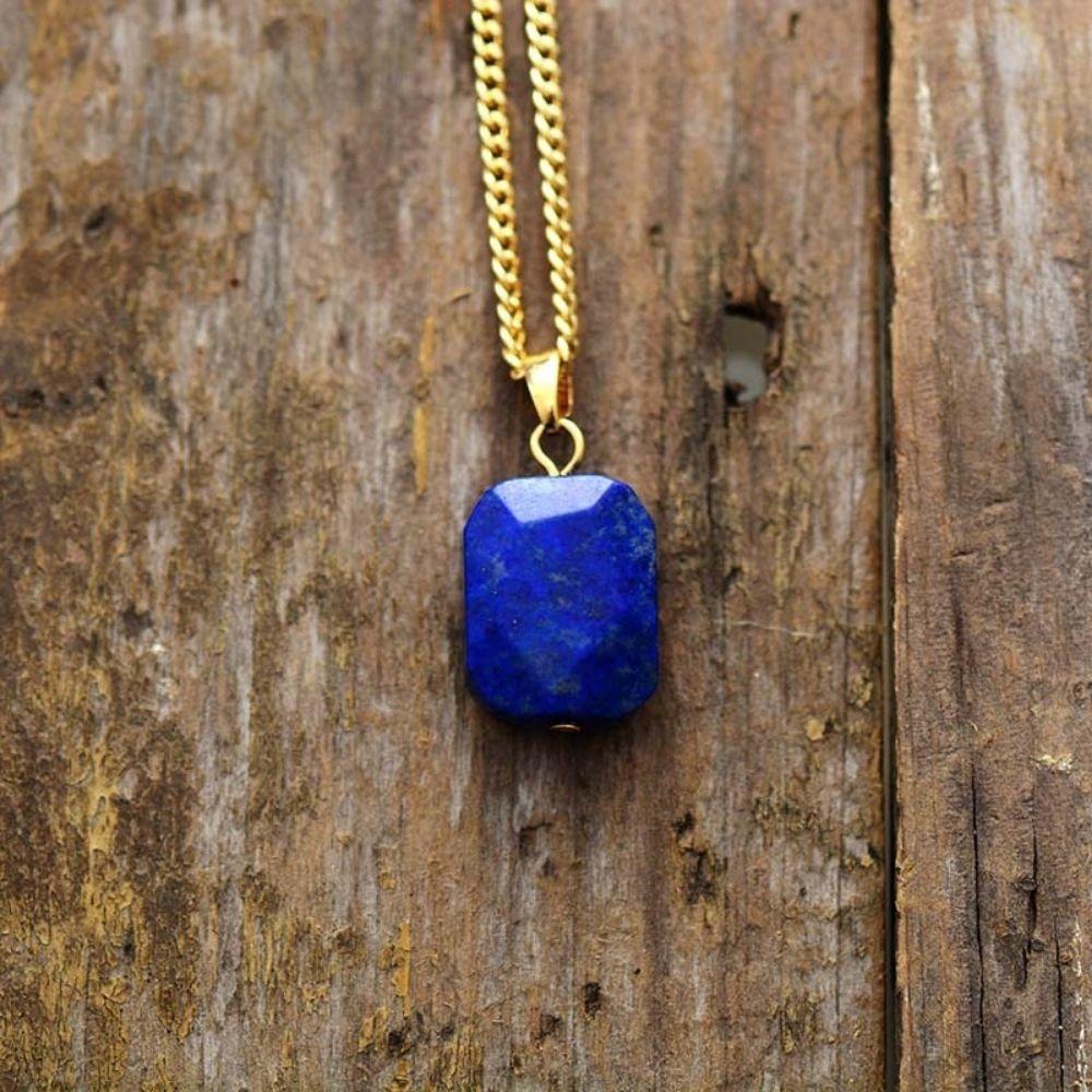 Elegant Lapis Lazuli Crystal Necklace - Image 4