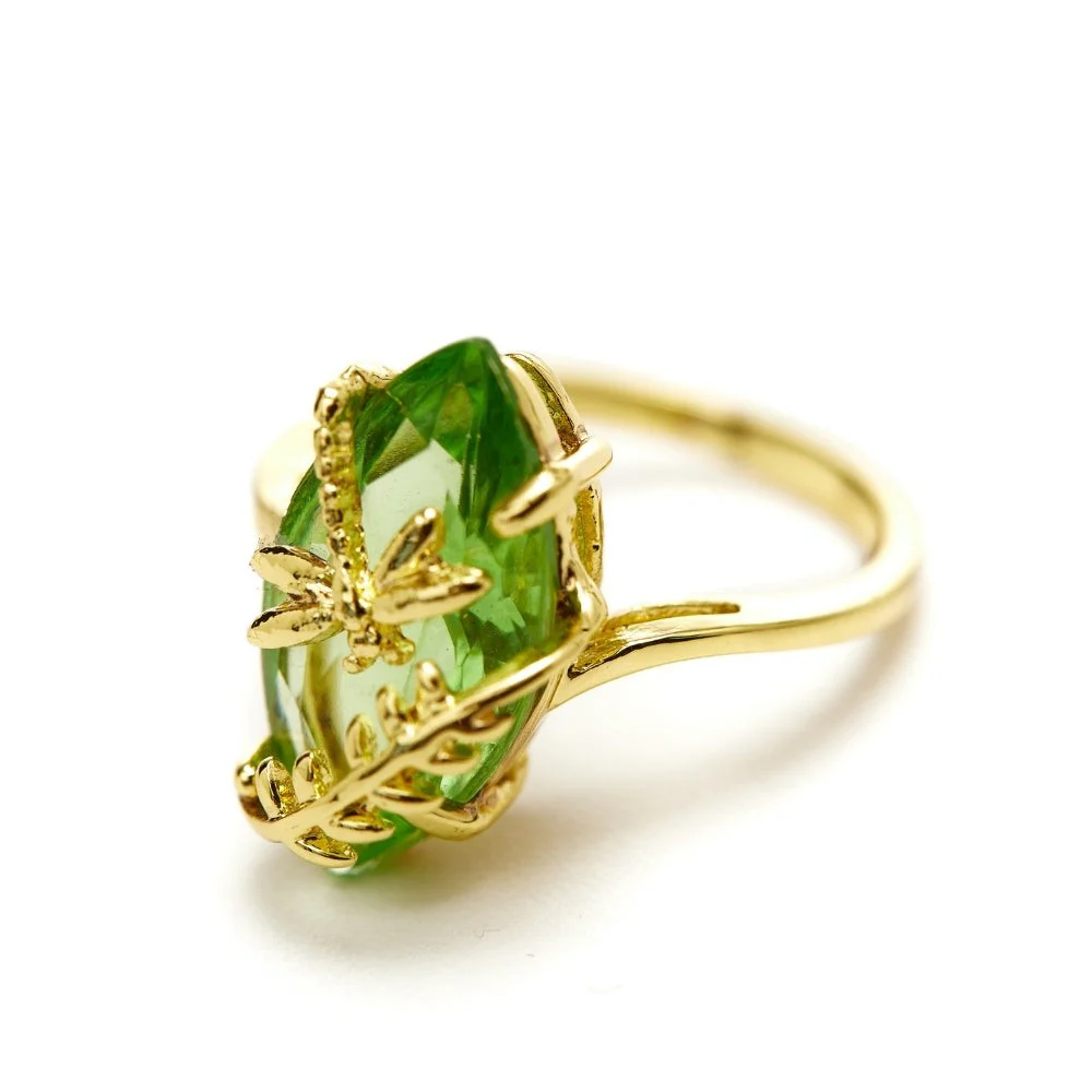 Emerald Dragonfly Gemstone Ring - Image 4