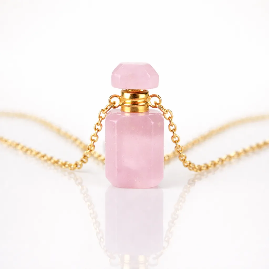 Engraved Gemstone Perfume Bottle Pendant — Embrace the Scent of Spiritual Energy - Image 14