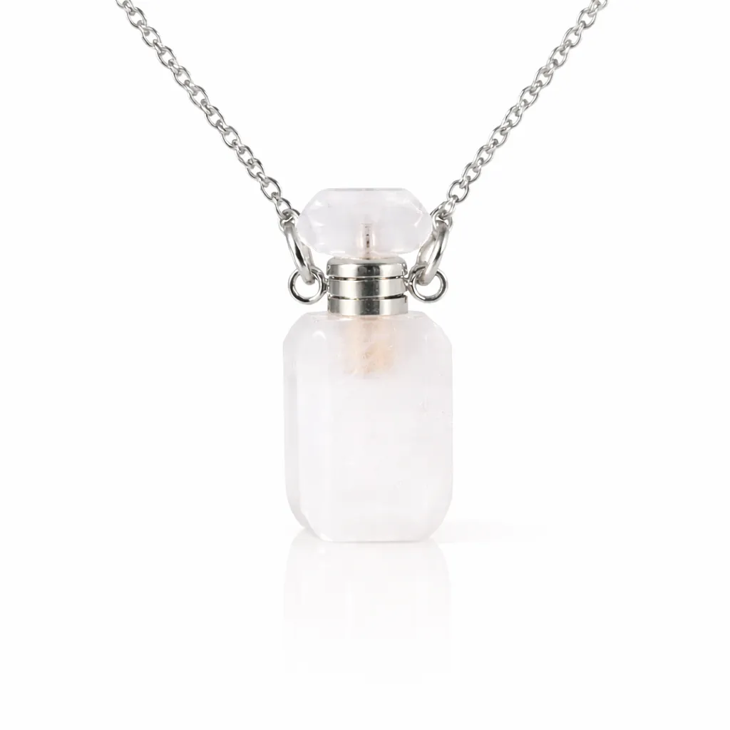 Engraved Gemstone Perfume Bottle Pendant — Embrace the Scent of Spiritual Energy - Image 5