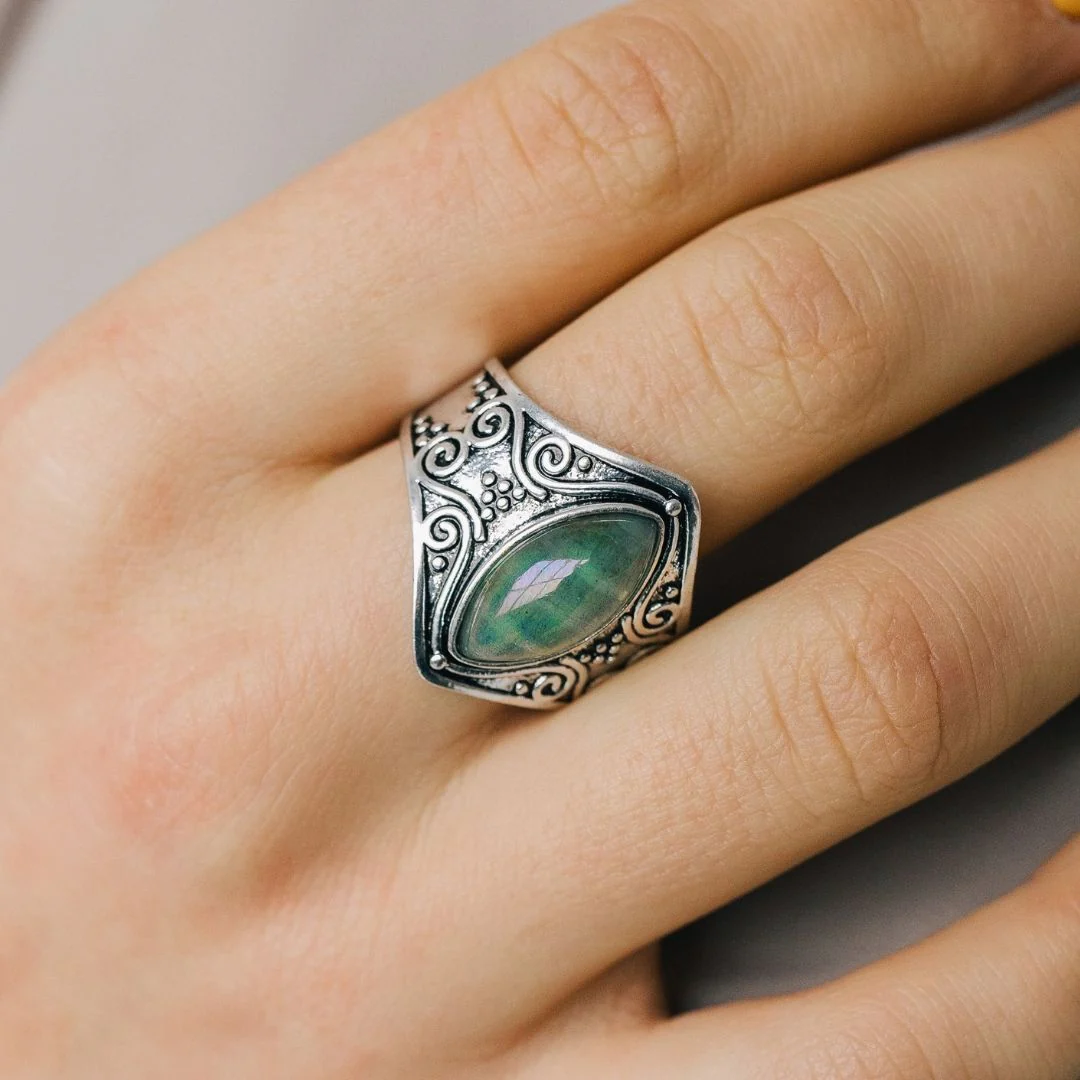 Natural Moonstone 'Full Moon' Ring - Image 3