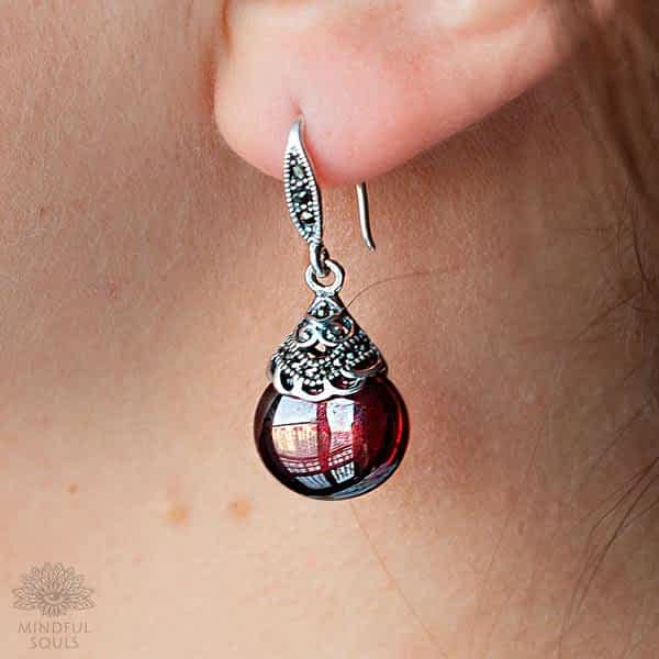 Garnet Earrings of Tenderness - Image 3