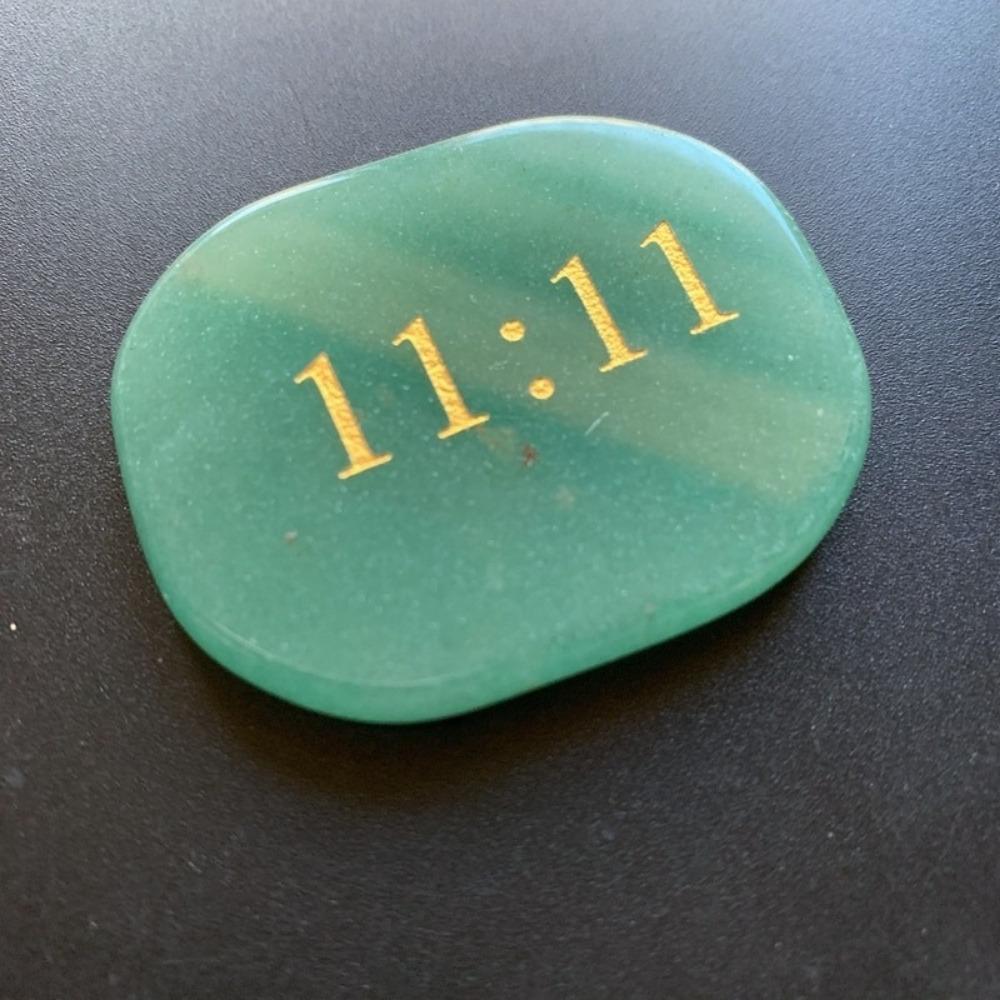 Green Aventurine Angelic Number 11 11 Palm Stone - Image 4